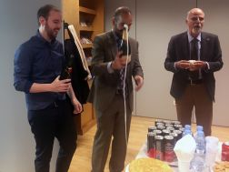 Champagne! With the new Dr. López-Moreno and Prof. Prato